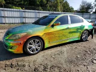 2012 Hyundai Genesis 4.6L z VIN KMHGC4DF8CU179957, wystawiony jako Copart lot #80396695 z przebiegiem 180 675 mil mil oraz Szkoda całkowita • Salvage title. Historia ofert i sprzedaży dostępna na DreamBid. Obrazek 1.