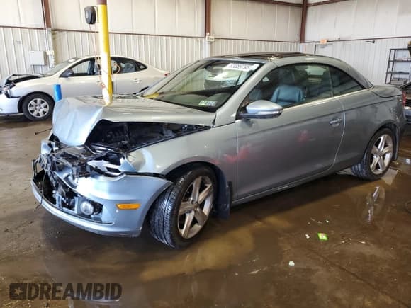 ✅ 2012 Volkswagen Eos Executive • VIN: WVWFW7AH4CV000600 • Lot: 63389795. Listed on Copart with 120,200 mi. Free auction sales archive from the USA and detailed vehicle history report at DreamBid. Image 1.