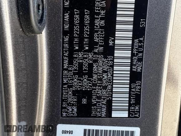 ✅ 2021 Toyota Sienna XLE • VIN: 5TDYRKEC0MS071810 • Lot: 87171045. Wystawiony na Copart z przebiegiem 32 536 mil. Bezpłatny archiwum sprzedaży aukcyjnych z USA i szczegółowy raport historii pojazdu na DreamBid. Zdjęcie 10.