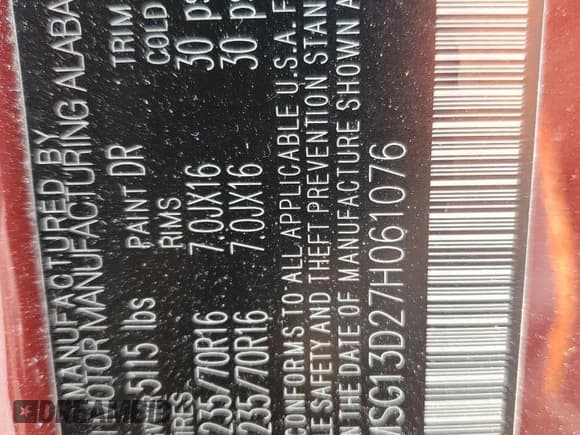 ✅ 2007 Hyundai Santa Fe GLS • VIN: 5NMSG13D27H061076 • Lot: 84771824. Listed on Copart with 146,615 mi. Free auction sales archive from the USA and detailed vehicle history report at DreamBid. Image 12.