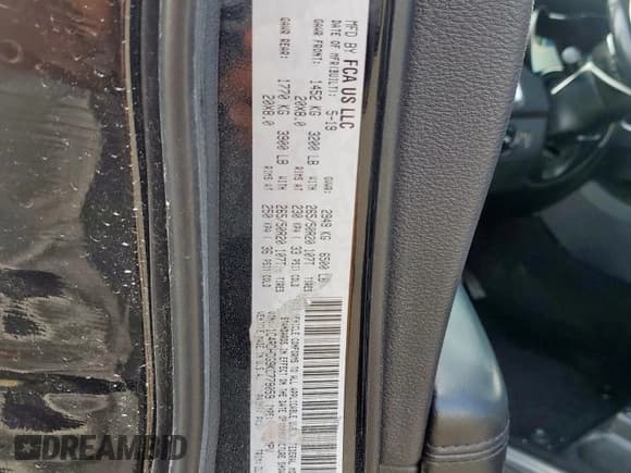 ✅ 2019 Dodge Durango GT Plus • VIN: 1C4RDHDG9KC779059 • Lot: 70359125. Listed on Copart with 157,705 mi. Free auction sales archive from the USA and detailed vehicle history report at DreamBid. Image 14.