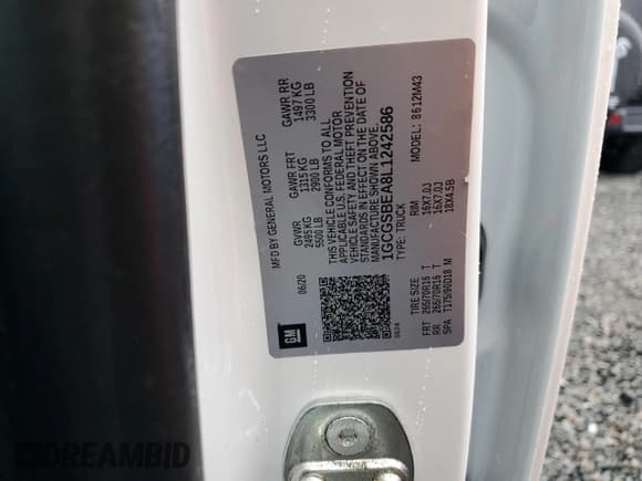 ✅ 2020 Chevrolet Colorado 2WD Work Truck • VIN: 1GCGSBEA8L1242586 • Лот: 44656835. Опубликован ранее на Copart с пробегом Не указан. Бесплатный доступ к архиву аукционных продаж из США и подробный отчёт об истории автомобиля на DreamBid. Изображение 13.