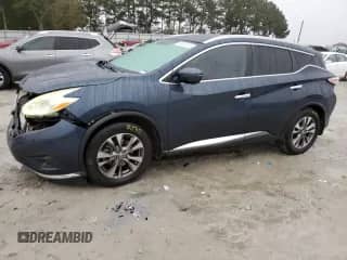 2016 Nissan Murano SL with VIN 5N1AZ2MG5GN120690, listed as a Copart auction lot 90592555 with 165,954 mi miles and Salvage title. Bid and sale history available at DreamBid. Image 1.
