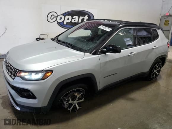 ✅ 2024 Jeep Compass Limited • VIN: 3C4NJDCN0RT125405 • Lot: 60204955. Listed on Copart with 34,041 mi. Free auction sales archive from the USA and detailed vehicle history report at DreamBid. Image 1.