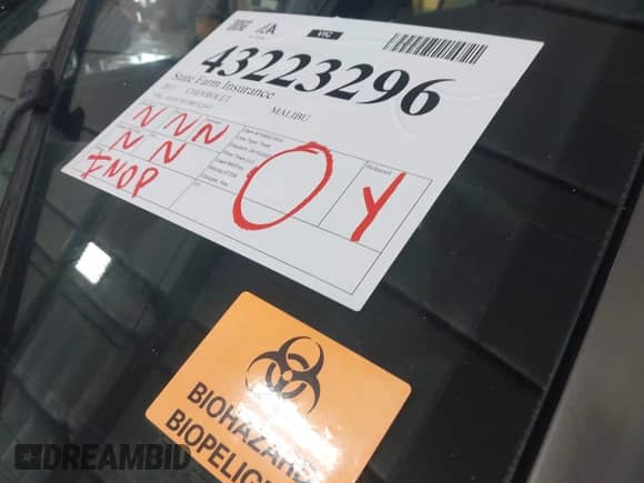 2011 Chevrolet Malibu 1LT with VIN 1G1ZC5E13BF322413, listed as a IAAI auction lot 43223296 with Not provided miles and . Bid and sale history available at DreamBid. Image 7.