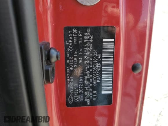 ✅ 2014 Hyundai Veloster • VIN: KMHTC6AD8EU184334 • Lot: 52919155. Wystawiony na Copart z przebiegiem 141 817 mil. Bezpłatny archiwum sprzedaży aukcyjnych z USA i szczegółowy raport historii pojazdu na DreamBid. Zdjęcie 12.