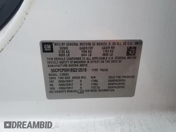 ✅ 2014 Chevrolet Silverado 1500 Work Truck • VIN: 3GCPCPEH1EG212518 • Лот: 80869314. Опубликован ранее на Copart с пробегом 379 756 миль. Бесплатный доступ к архиву аукционных продаж из США и подробный отчёт об истории автомобиля на DreamBid. Изображение 12.
