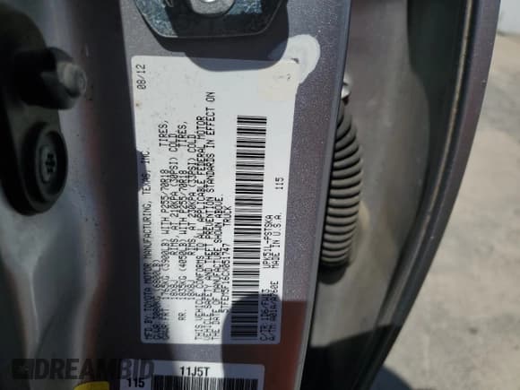 ✅ 2012 Toyota Tundra • VIN: 5TFEM5F16CX051747 • Lot: 62347725. Wystawiony na Copart z przebiegiem Nie podano. Bezpłatny archiwum sprzedaży aukcyjnych z USA i szczegółowy raport historii pojazdu na DreamBid. Zdjęcie 12.