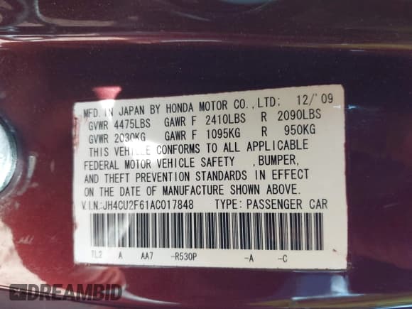 ✅ 2010 Acura TSX • VIN: JH4CU2F61AC017848 • Lot: 43581231. Wystawiony na IAAI z przebiegiem 342 579 mil. Bezpłatny archiwum sprzedaży aukcyjnych z USA i szczegółowy raport historii pojazdu na DreamBid. Zdjęcie 9.