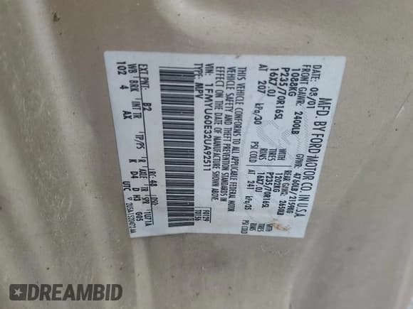 ✅ 2002 Ford Explorer Sport Value • VIN: 1FMYU60E32UA92511 • Lot: 54368265. Listed on Copart with 143,744 mi. Free auction sales archive from the USA and detailed vehicle history report at DreamBid. Image 13.