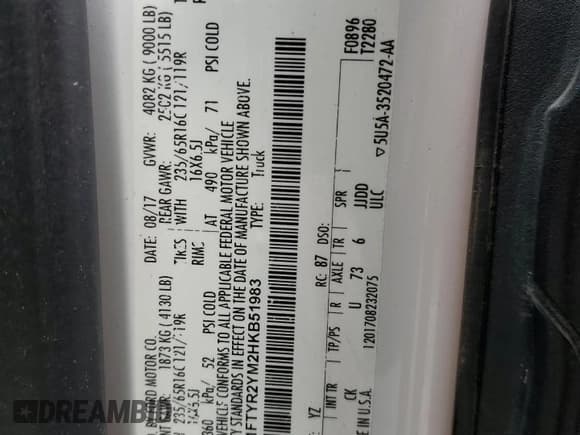 ✅ 2017 Ford Transit • VIN: 1FTYR2YM2HKB51983 • Lot: 56053945. Wystawiony na Copart z przebiegiem 143 786 mil. Bezpłatny archiwum sprzedaży aukcyjnych z USA i szczegółowy raport historii pojazdu na DreamBid. Zdjęcie 13.