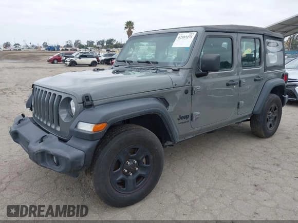 ✅ 2022 Jeep Wrangler Unlimited Sport S • VIN: 1C4HJXDG8NW126143 • Лот: 42873820. Опубликован ранее на IAAI с пробегом 44 472 миль. Бесплатный доступ к архиву аукционных продаж из США и подробный отчёт об истории автомобиля на DreamBid. Изображение 1.