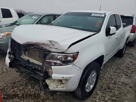 2018 Chevrolet Colorado 4WD Work Truck with VIN 1GCHTBEN2J1287069, listed as a Copart auction lot 43357385 with 37,638 mi miles and Salvage title. Bid and sale history available at DreamBid. Image 1.