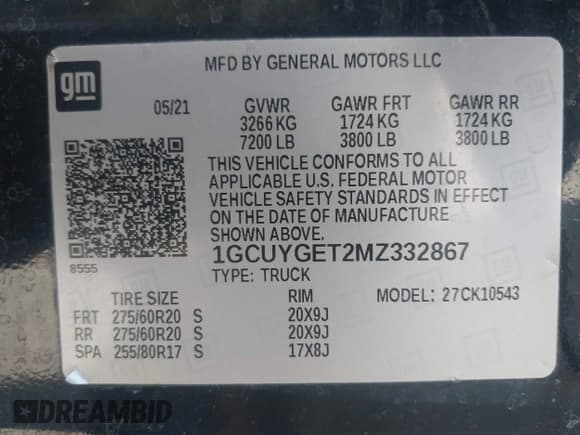 ✅ 2021 Chevrolet Silverado 1500 LTZ • VIN: 1GCUYGET2MZ332867 • Lot: 43314701. Wystawiony na IAAI z przebiegiem 68 138 mil. Bezpłatny archiwum sprzedaży aukcyjnych z USA i szczegółowy raport historii pojazdu na DreamBid. Zdjęcie 9.