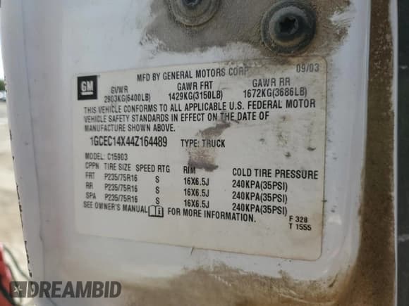 ✅ 2004 Chevrolet Silverado 1500 Work Truck • VIN: 1GCEC14X44Z164489 • Лот: 73210744. Опубликован ранее на Copart с пробегом Не указан. Бесплатный доступ к архиву аукционных продаж из США и подробный отчёт об истории автомобиля на DreamBid. Изображение 12.