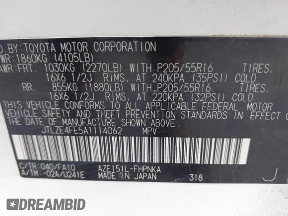 ✅ 2010 Scion xB • VIN: JTLZE4FE5A1114062 • Lot: 42462237. Wystawiony na IAAI z przebiegiem 215 664 mil. Bezpłatny archiwum sprzedaży aukcyjnych z USA i szczegółowy raport historii pojazdu na DreamBid. Zdjęcie 9.