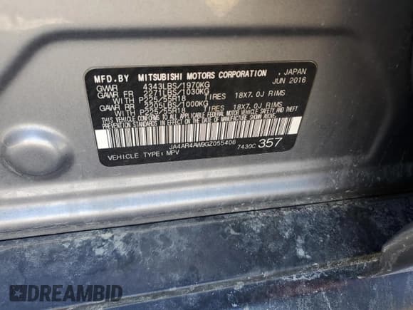 ✅ 2016 Mitsubishi Outlander SEL • VIN: JA4AR4AW9GZ055406 • Lot: 80939575. Wystawiony na Copart z przebiegiem Nie podano. Bezpłatny archiwum sprzedaży aukcyjnych z USA i szczegółowy raport historii pojazdu na DreamBid. Zdjęcie 13.