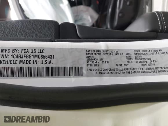 ✅ 2021 Jeep Grand Cherokee Limited • VIN: 1C4RJFBG1MC856431 • Лот: 43133253. Опубликован ранее на IAAI с пробегом 25 088 миль. Бесплатный доступ к архиву аукционных продаж из США и подробный отчёт об истории автомобиля на DreamBid. Изображение 9.