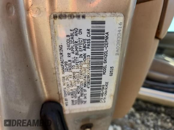 ✅ 2000 Toyota Camry LE • VIN: 4T1BG28KXYU956253 • Lot: 91483795. Wystawiony na Copart z przebiegiem 176 210 mil. Bezpłatny archiwum sprzedaży aukcyjnych z USA i szczegółowy raport historii pojazdu na DreamBid. Zdjęcie 12.