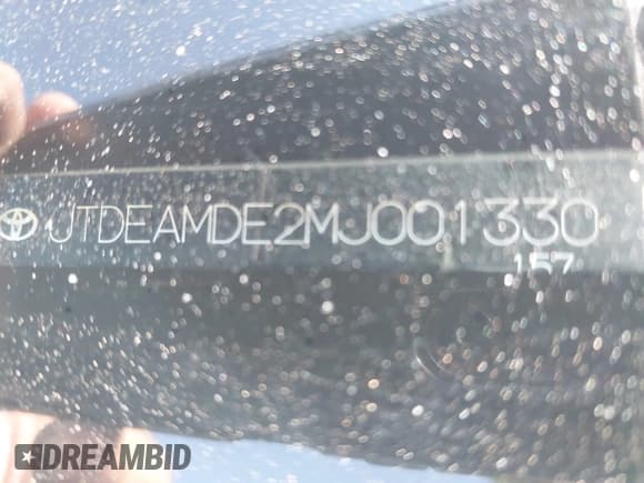 ✅ 2021 Toyota Corolla Hybrid LE • VIN: JTDEAMDE2MJ001330 • Lot: 43236132. Listed on IAAI with 181,854 mi. Free auction sales archive from the USA and detailed vehicle history report at DreamBid. Image 9.