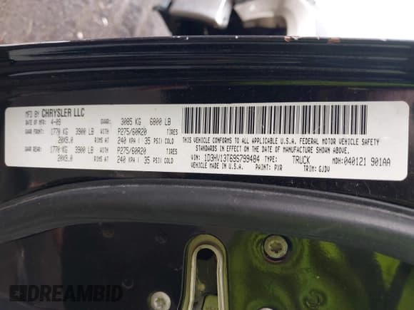 ✅ 2009 Dodge 1500 Laramie • VIN: 1D3HV13T69S799484 • Lot: 42312702. Wystawiony na IAAI z przebiegiem 254 233 mil. Bezpłatny archiwum sprzedaży aukcyjnych z USA i szczegółowy raport historii pojazdu na DreamBid. Zdjęcie 9.