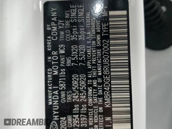 ✅ 2024 Hyundai Palisade SEL • VIN: KM8R4DGE8RU807002 • Лот: 79637154. Опубликован ранее на Copart с пробегом 3 648 миль. Бесплатный доступ к архиву аукционных продаж из США и подробный отчёт об истории автомобиля на DreamBid. Изображение 15.