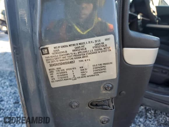 ✅ 2008 Chevrolet HHR LT • VIN: 3GNDA23D48S564657 • Lot: 85423714. Listed on Copart with Not provided. Free auction sales archive from the USA and detailed vehicle history report at DreamBid. Image 13.