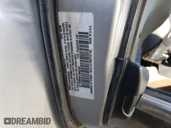 ✅ 1999 Subaru Legacy Outback • VIN: 4S3BG6857X6604434 • Lot: 84999534. Listed on Copart with 213,337 mi. Free auction sales archive from the USA and detailed vehicle history report at DreamBid. Image 12.