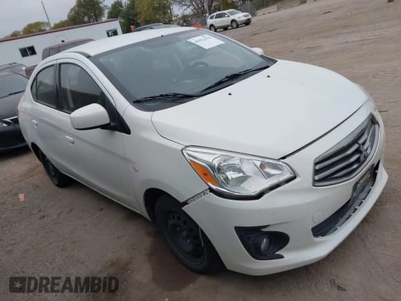 ✅ 2017 Mitsubishi Mirage ES • VIN: ML32F3FJ8HHF06249 • Lot: 43552436. Listed on IAAI with 73,565 mi. Free auction sales archive from the USA and detailed vehicle history report at DreamBid. Image 1.