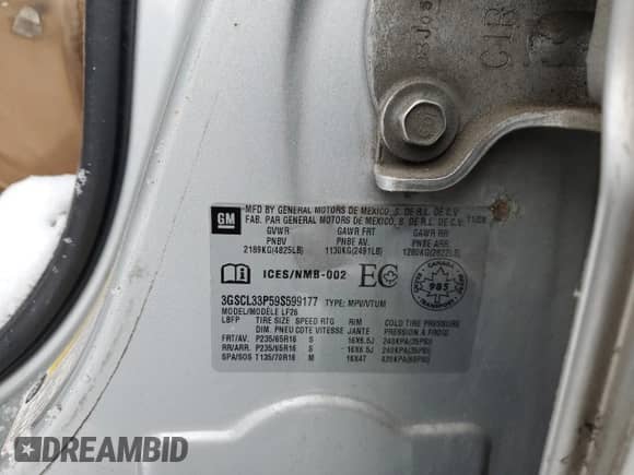 2009 Saturn VUE XE z VIN 3GSCL33P59S599177, wystawiony jako Copart lot #83476834 z przebiegiem 219 670 mil mil oraz Szkoda całkowita • Salvage title. Historia ofert i sprzedaży dostępna na DreamBid. Obrazek 13.