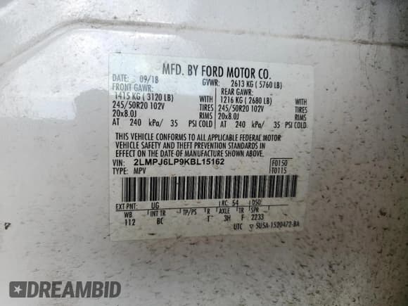 ✅ 2019 Lincoln Nautilus Reserve • VIN: 2LMPJ6LP9KBL15162 • Lot: 64058845. Wystawiony na Copart z przebiegiem 152 602 mil. Bezpłatny archiwum sprzedaży aukcyjnych z USA i szczegółowy raport historii pojazdu na DreamBid. Zdjęcie 13.