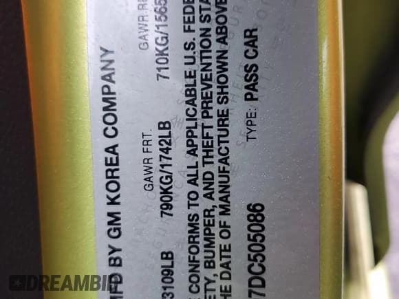 ✅ 2013 Chevrolet Spark LT • VIN: KL8CF6S97DC505086 • Лот: 93117945. Опубликован ранее на Copart с пробегом 164 528 миль. Бесплатный доступ к архиву аукционных продаж из США и подробный отчёт об истории автомобиля на DreamBid. Изображение 13.