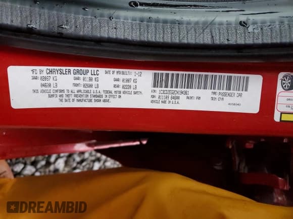 ✅ 2012 Dodge Avenger SXT Plus • VIN: 1C3CDZEG2CN194361 • Лот: 80145624. Опубликован ранее на Copart с пробегом 108 614 миль. Бесплатный доступ к архиву аукционных продаж из США и подробный отчёт об истории автомобиля на DreamBid. Изображение 12.