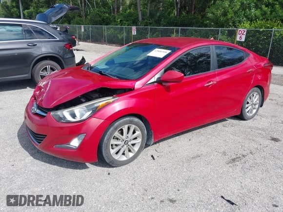 ✅ 2015 Hyundai Elantra SE • VIN: KMHDH4AE6FU351035 • Lot: 42806508. Listed on IAAI with 27,174 mi. Free auction sales archive from the USA and detailed vehicle history report at DreamBid. Image 2.