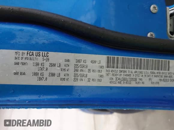 2020 Jeep Compass Latitude с VIN 3C4NJDBB3LT229336, выставлен на аукционе IAAI как лот 41568382 с пробегом 49 649 миль миль и . История ставок и продаж доступна на DreamBid. Изображение 9.