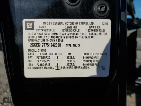 ✅ 2005 Chevrolet Silverado 1500 Work Truck • VIN: 2GCEC19T751242828 • Лот: 69985205. Опубликован ранее на Copart с пробегом 140 906 миль. Бесплатный доступ к архиву аукционных продаж из США и подробный отчёт об истории автомобиля на DreamBid. Изображение 12.