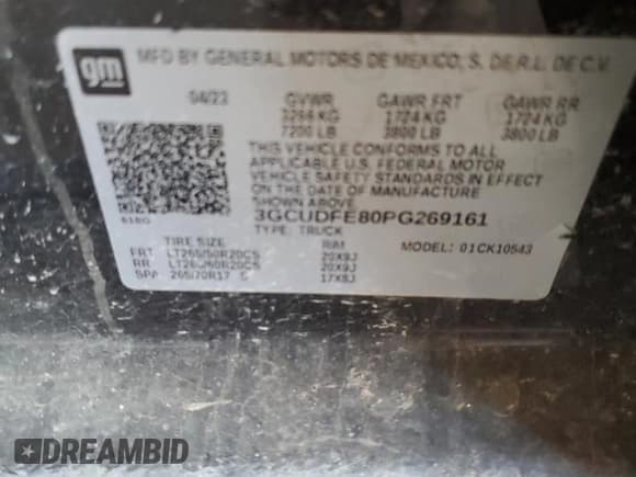 ✅ 2023 Chevrolet Silverado 1500 LT Trail Boss • VIN: 3GCUDFE80PG269161 • Lot: 45678295. Wystawiony na Copart z przebiegiem Nie podano. Bezpłatny archiwum sprzedaży aukcyjnych z USA i szczegółowy raport historii pojazdu na DreamBid. Zdjęcie 12.