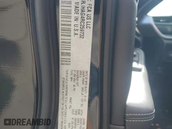 ✅ 2024 Jeep Grand Cherokee Laredo • VIN: 1C4RJHAG4RC259732 • Lot: 70576165. Listed on Copart with 9,695 mi. Free auction sales archive from the USA and detailed vehicle history report at DreamBid. Image 13.