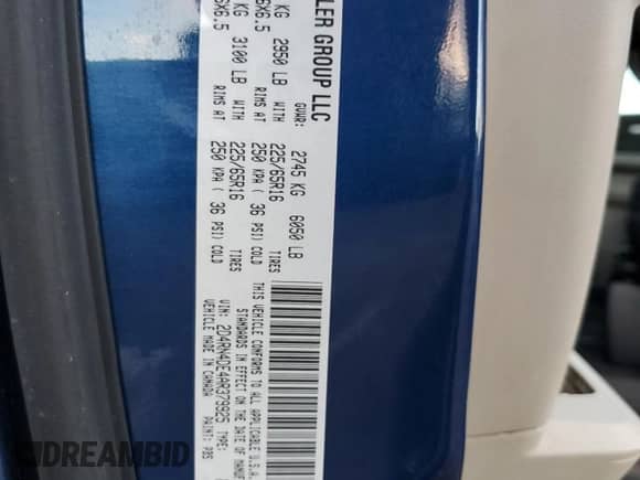 2010 Dodge Grand Caravan SE with VIN 2D4RN4DE4AR379925, listed as a Copart auction lot 84399754 with 198,603 mi miles and Salvage title. Bid and sale history available at DreamBid. Image 14.