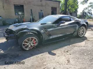 2019 Chevrolet Corvette Grand Sport 2LT with VIN 1G1YX2D75K5119467, listed as a Copart auction lot 62334865 with 15,317 mi miles and Salvage title. Bid and sale history available at DreamBid. Image 1.