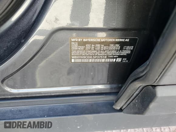 ✅ 2020 BMW X2 sDrive28i • VIN: WBXYH9C0XL5P37518 • Lot: 86812135. Wystawiony na Copart z przebiegiem 130 141 mil. Bezpłatny archiwum sprzedaży aukcyjnych z USA i szczegółowy raport historii pojazdu na DreamBid. Zdjęcie 13.