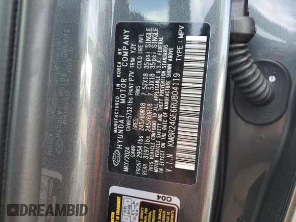 ✅ 2024 Hyundai Palisade SEL • VIN: KM8R24GE6RU804119 • Лот: 72980034. Опубликован ранее на Copart с пробегом 5 678 миль. Бесплатный доступ к архиву аукционных продаж из США и подробный отчёт об истории автомобиля на DreamBid. Изображение 15.