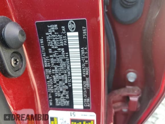 ✅ 2021 Toyota Camry LE • VIN: 4T1C11AK5MU569744 • Lot: 65592165. Wystawiony na Copart z przebiegiem 19 228 mil. Bezpłatny archiwum sprzedaży aukcyjnych z USA i szczegółowy raport historii pojazdu na DreamBid. Zdjęcie 12.