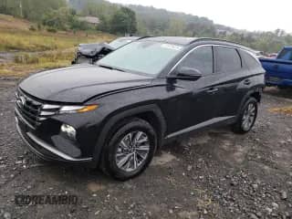 2022 Hyundai Tucson Blue z VIN KM8JBCA17NU079850, wystawiony jako Copart lot #81679625 z przebiegiem 63 343 mil mil oraz Szkoda całkowita • Salvage title. Historia ofert i sprzedaży dostępna na DreamBid. Obrazek 1.