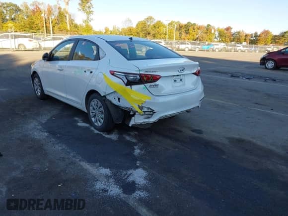 2021 Hyundai Accent SE with VIN 3KPC24A63ME129915, listed as a IAAI auction lot 43469470 with 127,242 mi miles and . Bid and sale history available at DreamBid. Image 3.
