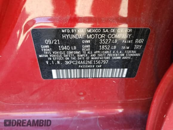 ✅ 2022 Hyundai Accent SEL • VIN: 3KPC24A62NE156797 • Лот: 74860124. Опубликован ранее на Copart с пробегом 30 234 миль. Бесплатный доступ к архиву аукционных продаж из США и подробный отчёт об истории автомобиля на DreamBid. Изображение 13.