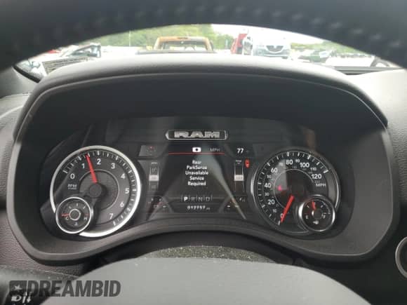 2024 Ram 1500 Big Horn с VIN 1C6RRFFG9RN207711, выставлен на аукционе Copart как лот 64168545 с пробегом 12 757 миль миль и Списание • Salvage title. История ставок и продаж доступна на DreamBid. Изображение 9.