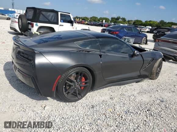2014 Chevrolet Corvette Z51 1LT z VIN 1G1YG2D75E5120218, wystawiony jako Copart lot #66126405 z przebiegiem 72 249 mil mil oraz Szkoda całkowita • Salvage title. Historia ofert i sprzedaży dostępna na DreamBid. Obrazek 3.