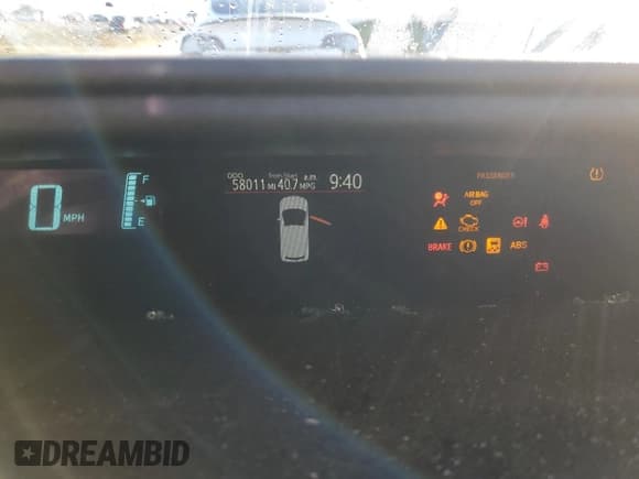 ✅ 2014 Toyota Prius Two • VIN: JTDKDTB35E1071749 • Lot: 93380795. Listed on Copart with 58,011 mi. Free auction sales archive from the USA and detailed vehicle history report at DreamBid. Image 9.