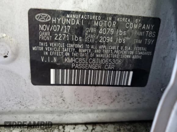 ✅ 2018 Hyundai Ioniq Limited • VIN: KMHC85LC8JU065306 • Lot: 45145725. Wystawiony na Copart z przebiegiem 187 929 mil. Bezpłatny archiwum sprzedaży aukcyjnych z USA i szczegółowy raport historii pojazdu na DreamBid. Zdjęcie 12.